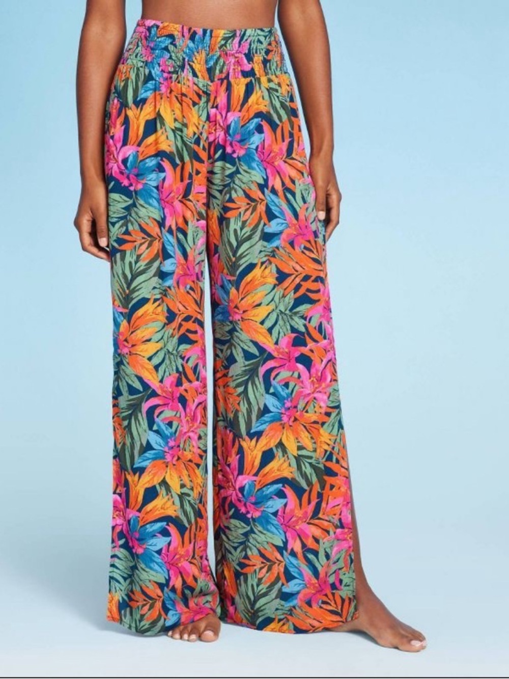Shade & Shore Tropical Cover Up Pants Large Resortcore Vacation